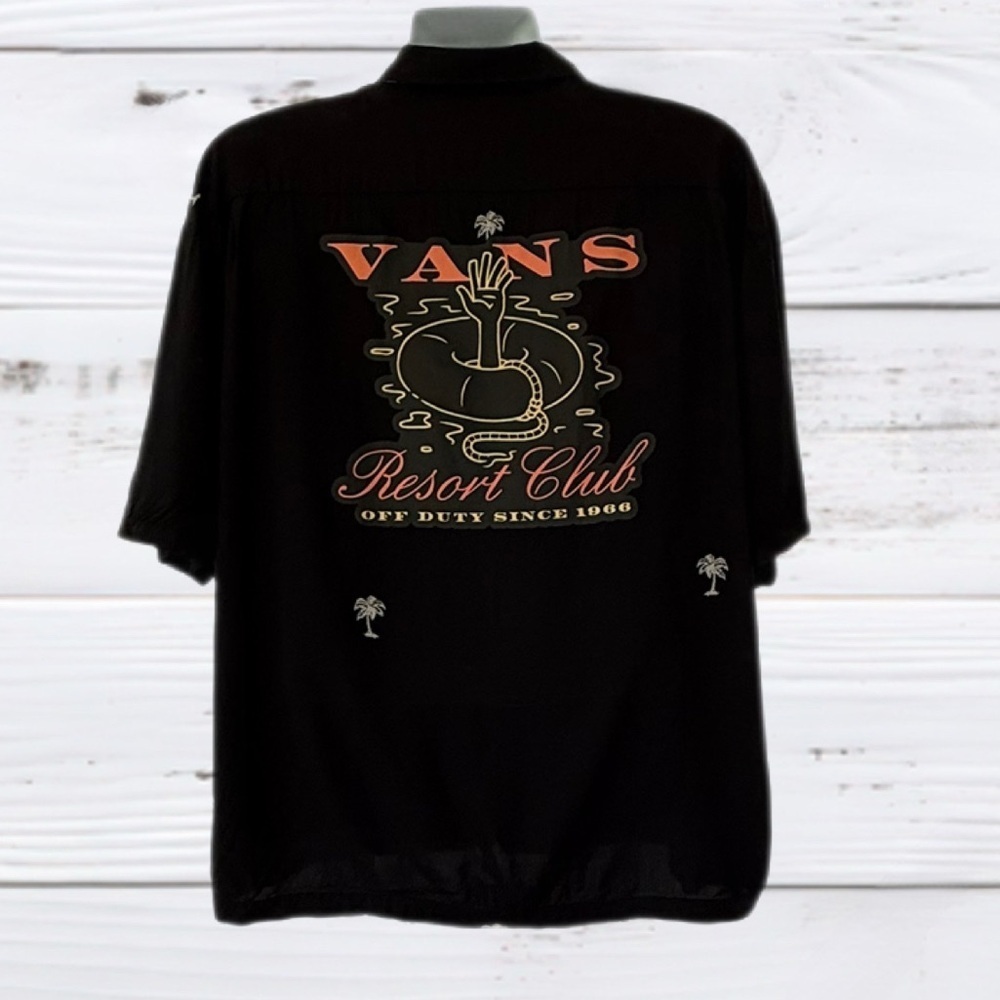 VANS Men’s Almost Paradise Off the Wall Resort Club Large Button Down Shirt